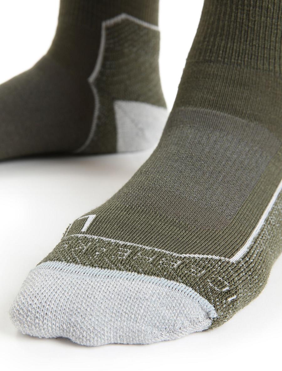 Women's Icebreaker Merino Hike+ Light Mini Socks Loden / Blizzard Heather | CA 1501VRWD